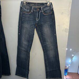 Cowgirl Tuff Dark Blue Boot Cut Jeans